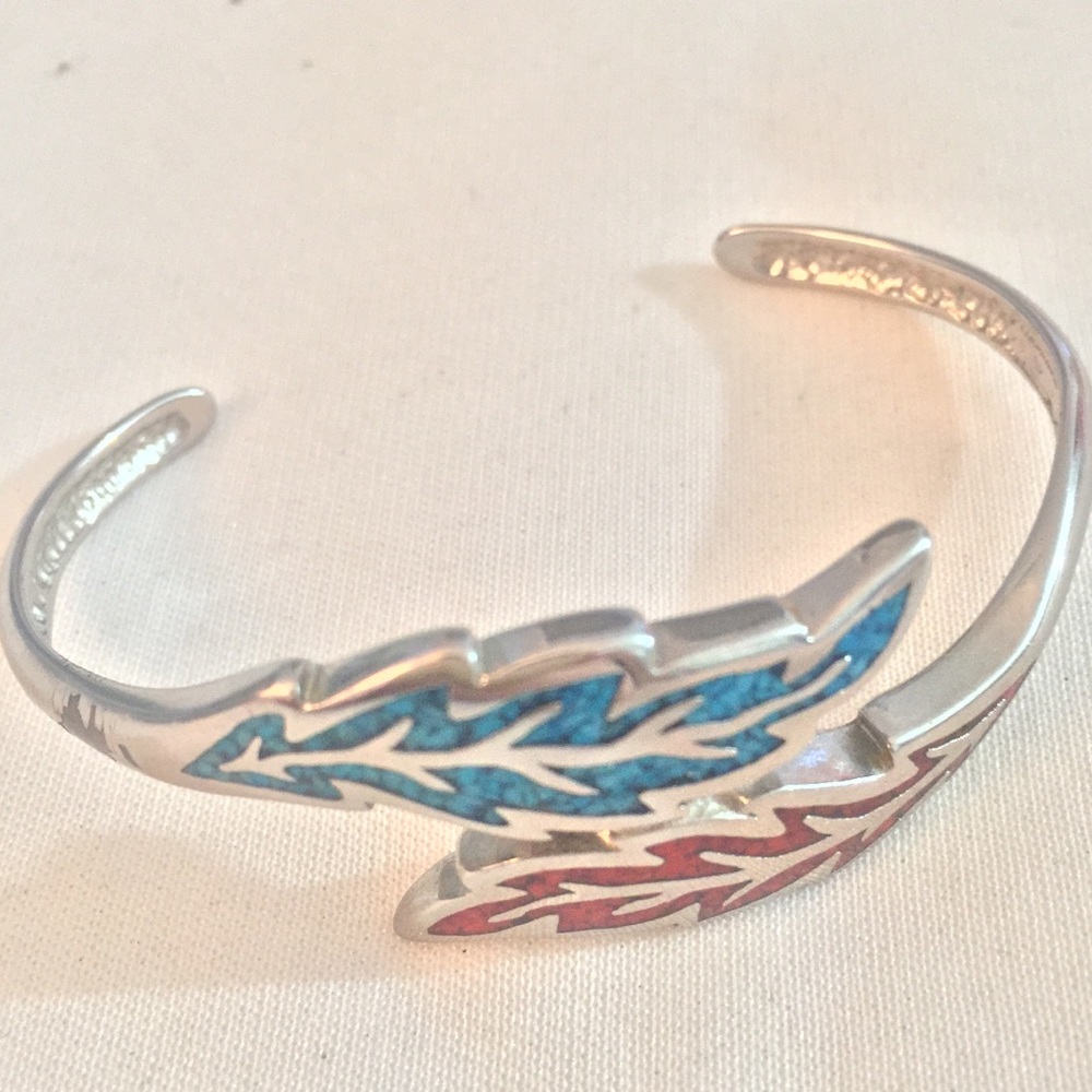 Vintage Coral & Turquoise Cuff